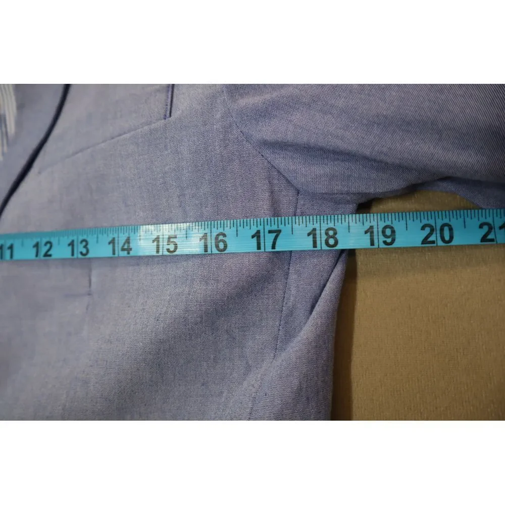 Tommy Hilfiger Big Boys Blue Stretch Oxford Jacket with Pinstripe Lining Size 16